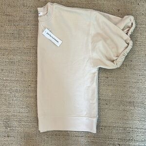 perfectwhitetee S/S Rebecca Cream Color French Terry Top Size M 100% Cotton